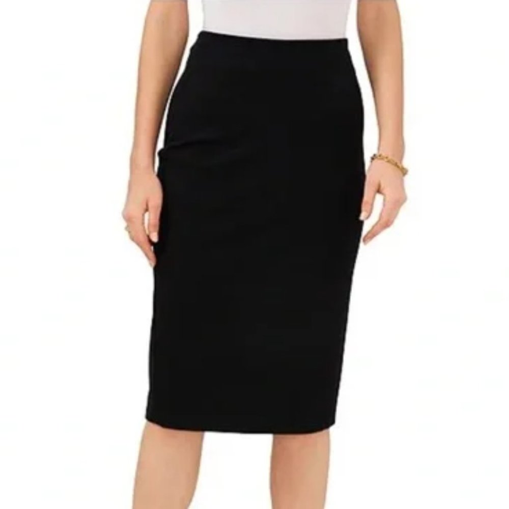 Vince Camuto Women's Elastic Waist Straight Pull-On Pencil Skirt Black XS